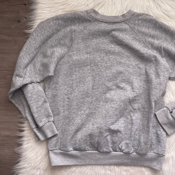 Vintage Adidas Sweatshirt Crewneck Gray Spell Out oversized crewneck Medium - Picture 8 of 11
